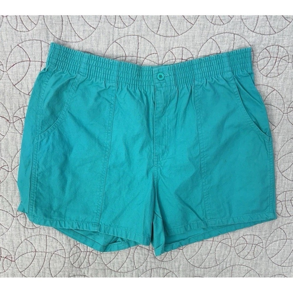 VTG 90s MERVYNS WINDRIDGE Cotton 4" Shorts Mens 38 TEAL Surf Skate Beach